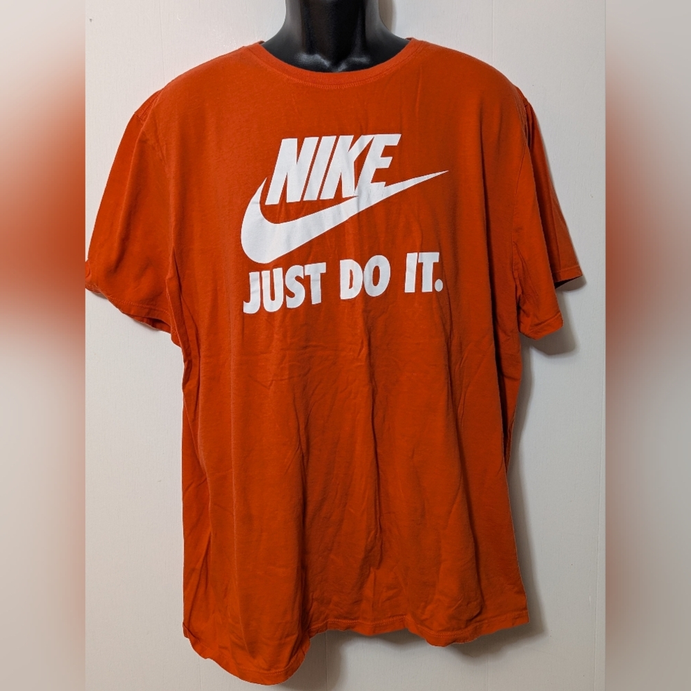 Men's Nike Just Do It Orange Athletic Cut T-shirt Size XXL